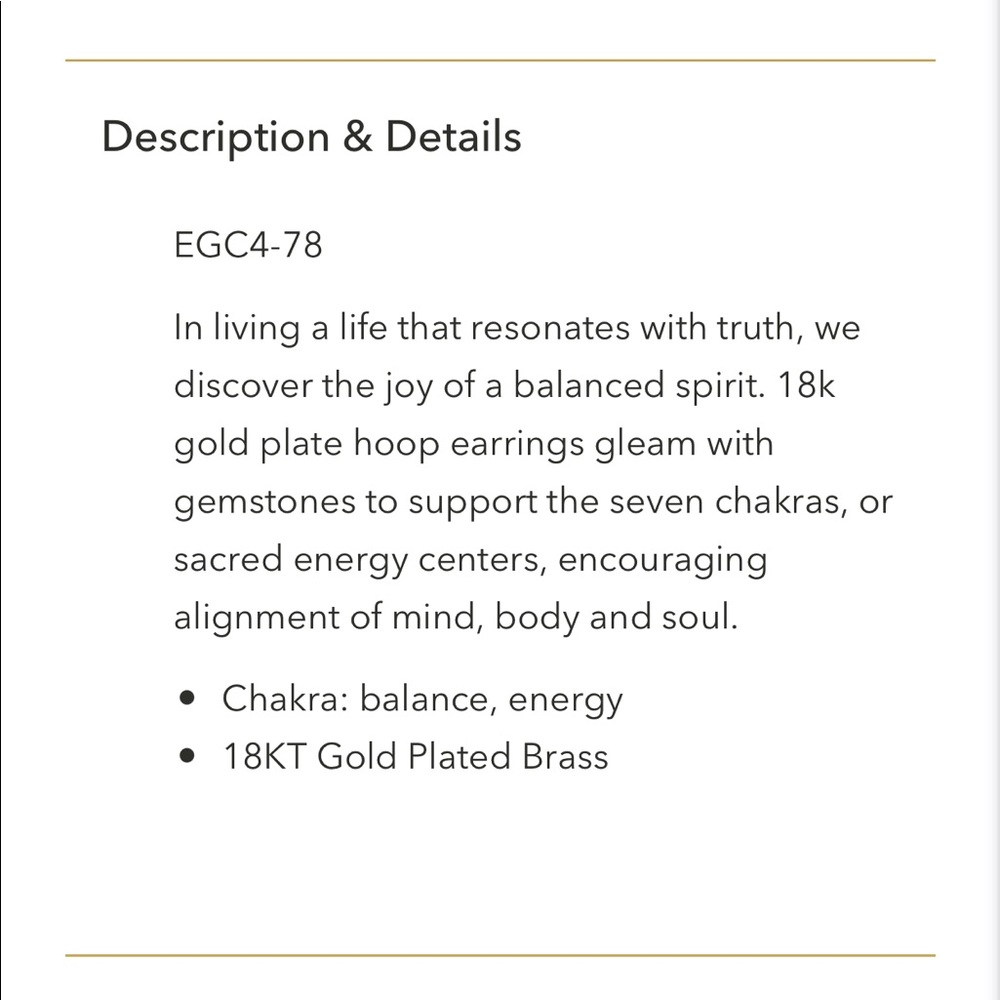 Chakra ✨ Gold Gem Earrings - Picture 4 of 4
